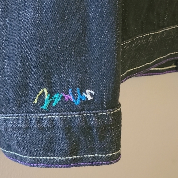 Coogi Australia | Youth Size Black Graphic Denim Jacket (Size 14/16) - Picture 7 of 15